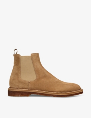 Officine Creative Mens Beige Hopkins Panelled Suede Chelsea Boots