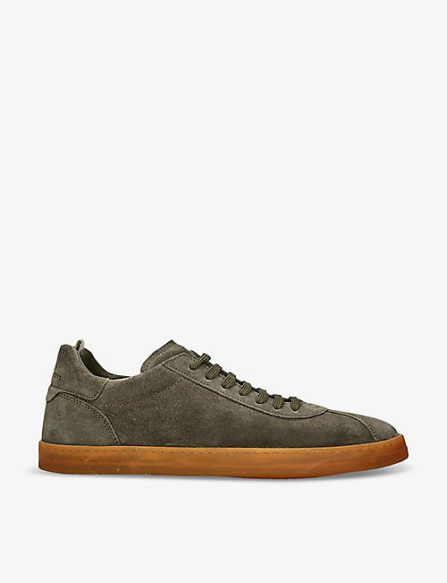OFFICINE CREATIVE: Karma Light logo-embellished low-top suede trainers