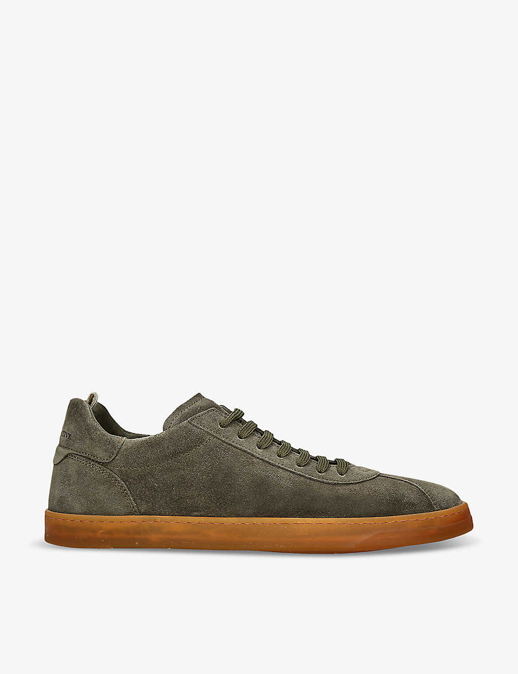 Officine Creative Mens Green Oth Karma Light Logo-embellished Low-top Suede Trainers