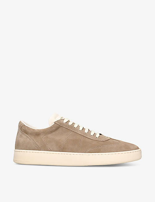 OFFICINE CREATIVE: Kombi branded suede low-top trainers