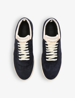 Shop Officine Creative Men's Vy Kombi Logo-embossed Suede And Leather Low-top Trainers In Navy