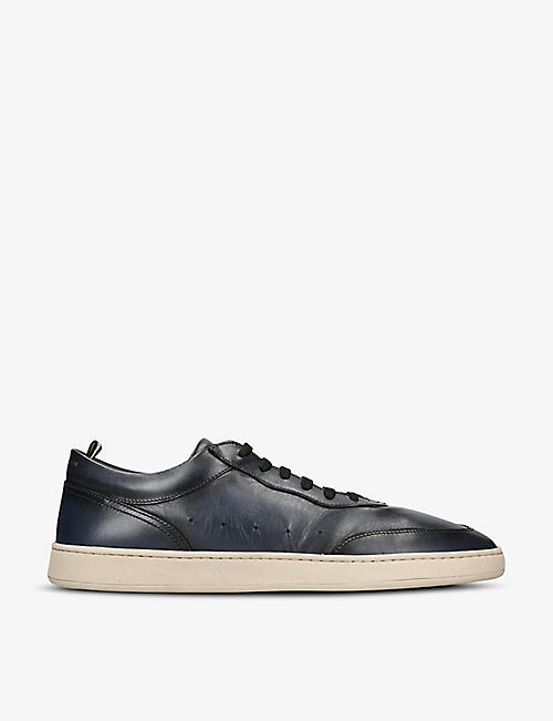 OFFICINE CREATIVE: Kris Lux logo-embellished leather low-top trainers