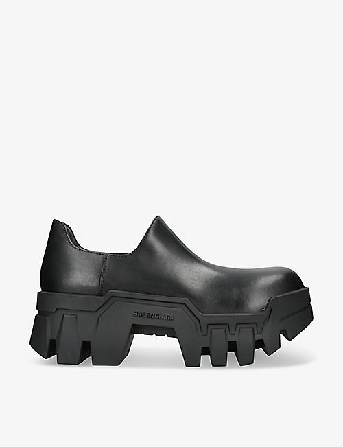 BALENCIAGA: Bulldozer lug-sole leather Derby shoes