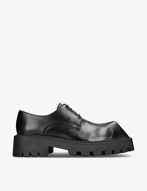 BALENCIAGA: Rhino chunky-sole leather derby shoes