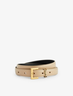 Saint Laurent Monogram Leather Belt