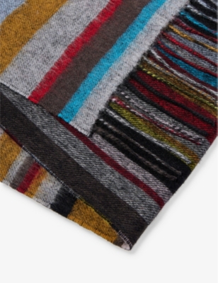 PAUL SMITH: Signature striped wool and cashmere-blend scarf