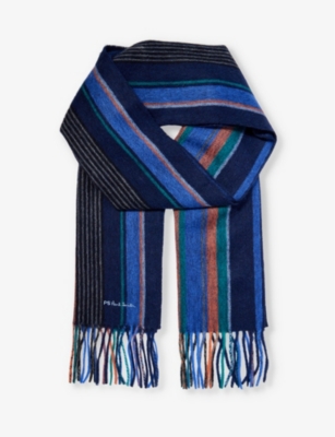 PAUL SMITH: Trent striped wool scarf