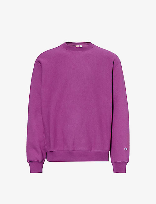 CHAMPION: Brand-appliqué regular-fit cotton-blend sweatshirt