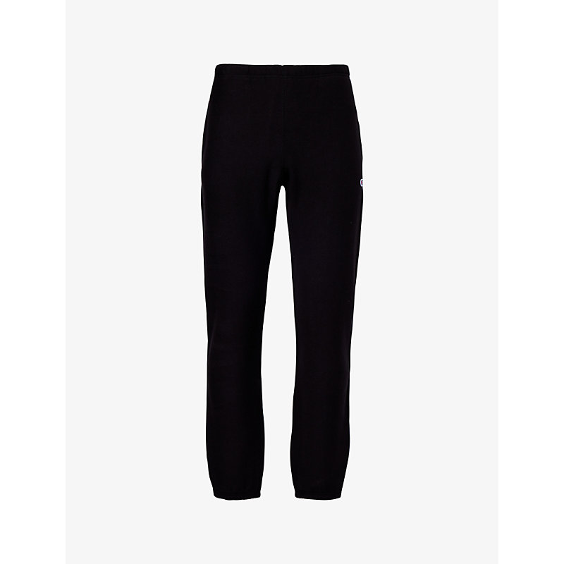 Champion Men's Nbk Brand-appliqué Drawstring-waistband Cotton-blend Jogging Bottoms In Black