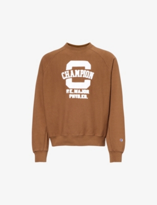 CHAMPION: Brand-appliqué regular-fit cotton-blend sweatshirt