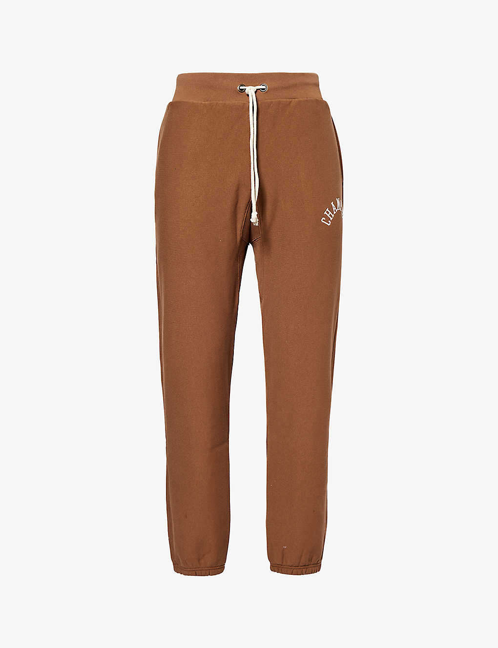 Champion Brand-appliqué Drawstring-waistband Cotton-blend Jogging Bottoms In Tts