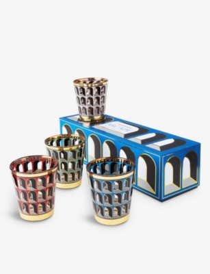 Jonathan Adler Arcade Colosseum Glasses Set Of Four