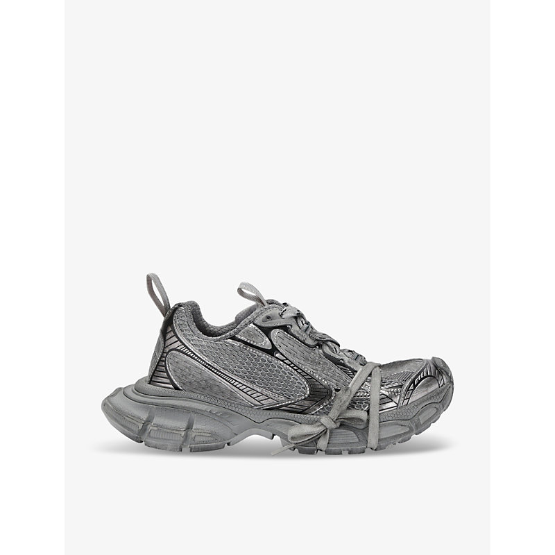 Balenciaga 3xl Panelled Mesh Low-top Trainers In Grey/other
