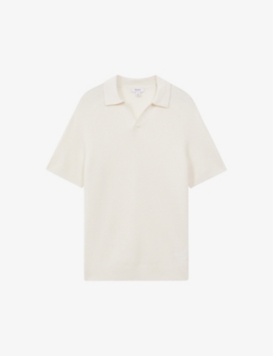 REISS: Mortimer ribbed wool polo shirt