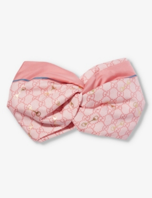 Gucci Horsebit Scrunchie With Bow in Natural