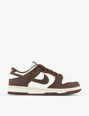 NIKE: Dunk Low perforated leather low-top trainers