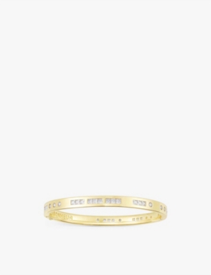 APM MONACO - Bonheur Morse Code 18ct yellow gold-plated metal alloy and ...