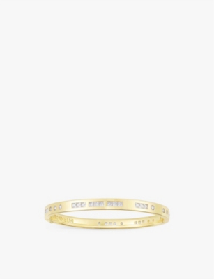 APM MONACO Bonheur Morse Code 18ct yellow gold plated metal