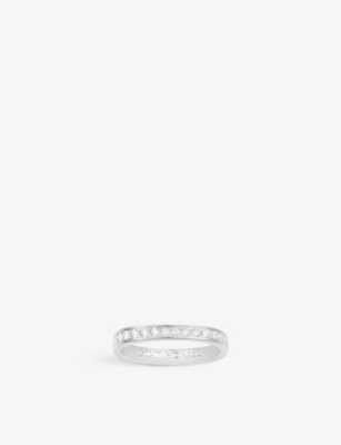 APM MONACO: Dainty sterling-silver and pavé zirconia ring