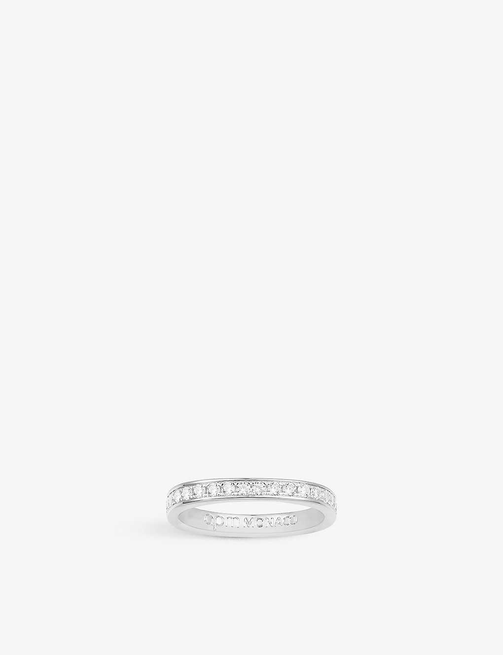 Apm Monaco Women's Silver Dainty Sterling-silver And Pavé Zirconia Ring