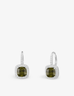 APM MONACO: Lumiere sterling-silver and zirconia hoop earrings