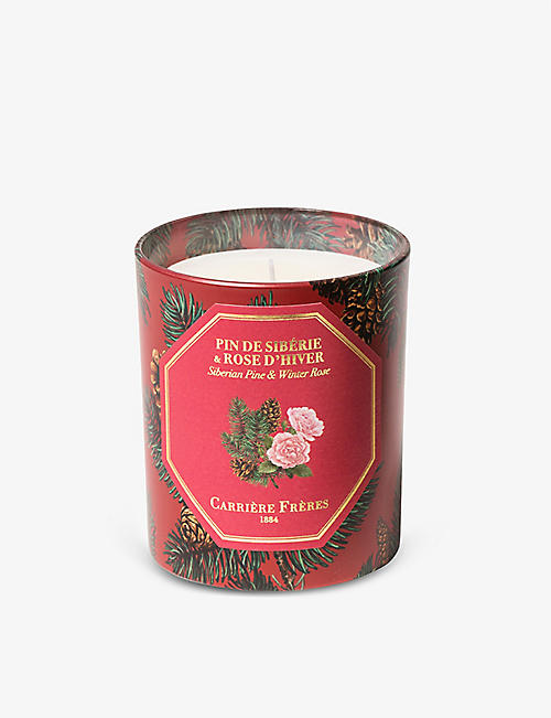 CARRIERE FRERES: Siberian Pine & Winter Rose scented candle 185g