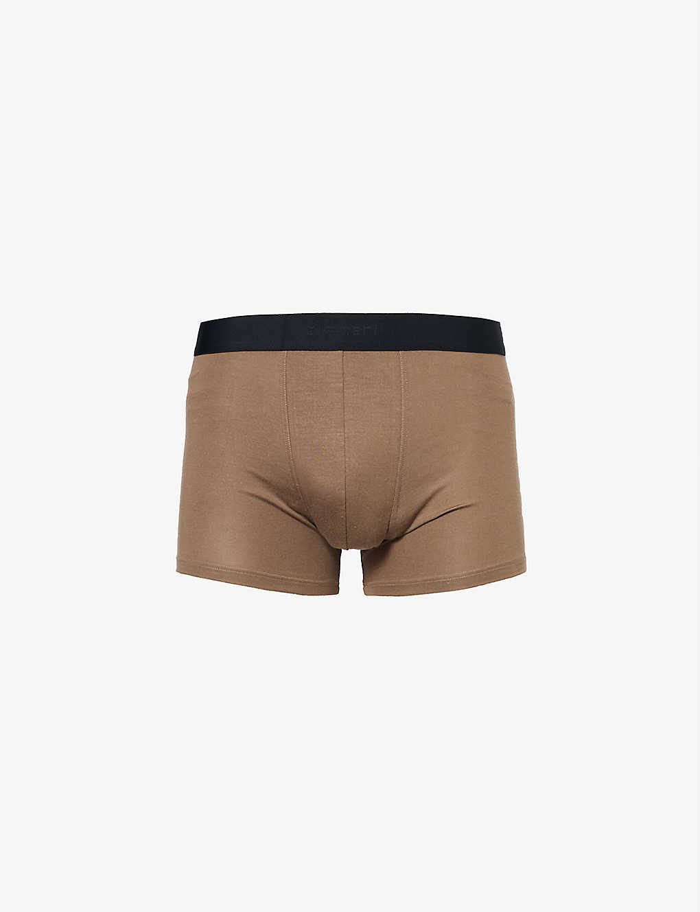 Shop Zimmerli Men's Walnut 174 Pureness Mid-rise Branded-waistband Stretch-jersey Boxers In Brown