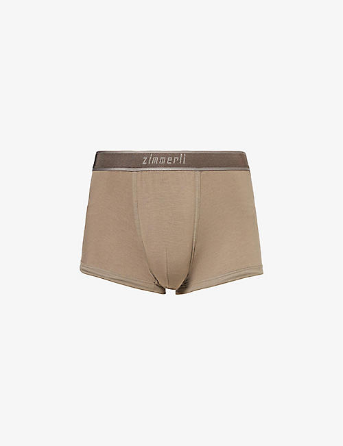 ZIMMERLI: Cozy mid-rise branded-waistband stretch-jersey boxers