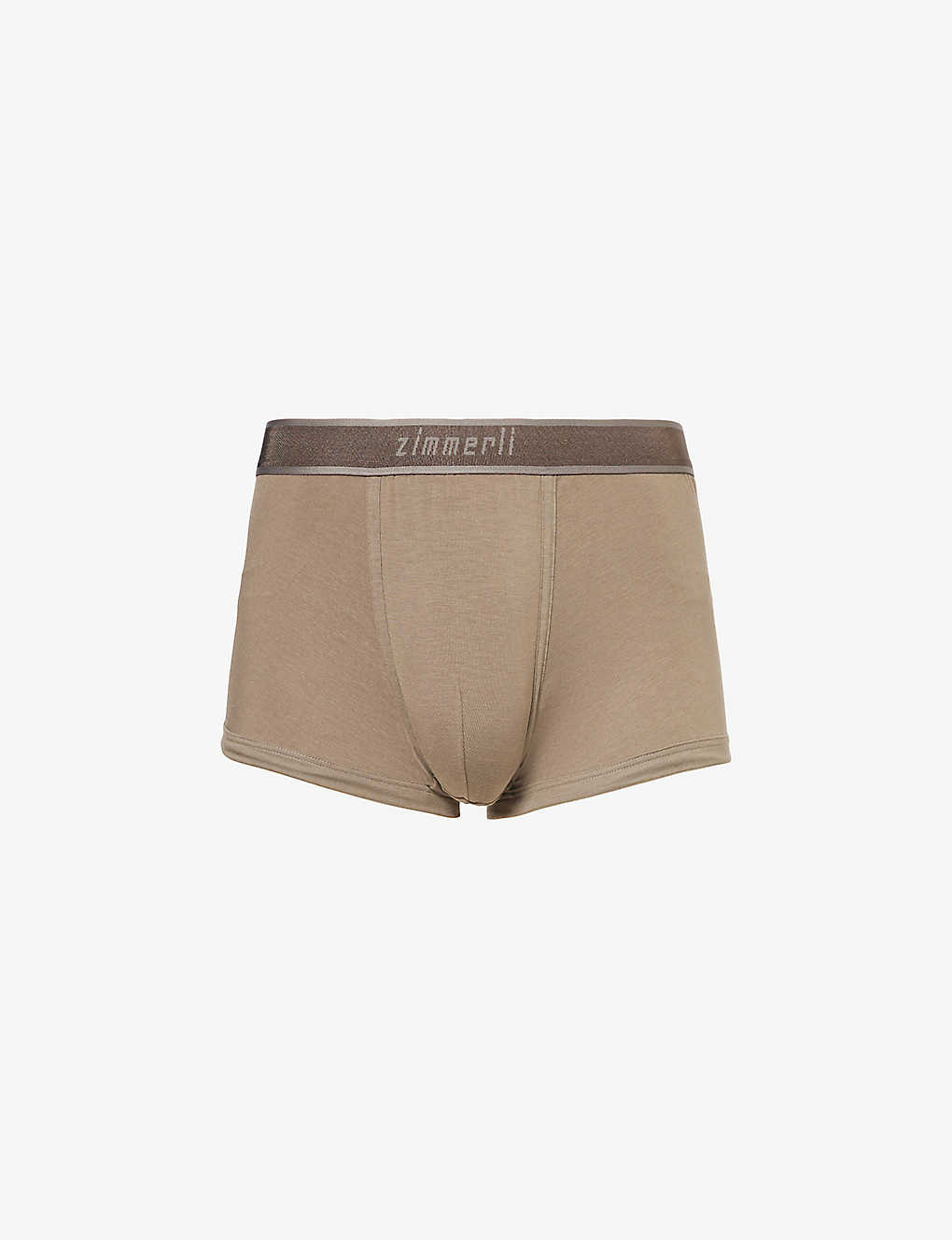 Zimmerli Mens Cumin 173 Cozy Mid-rise Branded-waistband Stretch-jersey Boxers In Brown