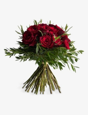 Red Roses Bouquet, in Luxury Gold Paper