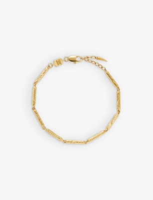 MISSOMA: Wavy 18ct yellow-gold plated brass bracelet