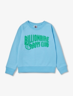 Billionaire Boys Club Boys Sky Blue Kids Logo-print Cotton-jersey Sweatshirt 8 Years