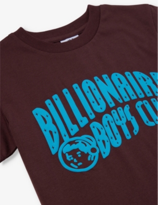 Shop Billionaire Boys Club Boys Brown Kids Logo-print Cotton-jersey T-shirt 8 Years