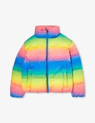 Perfect Moment Girls Gradient Rainbow Kids Nuuk Metallic Shell-down Jacket