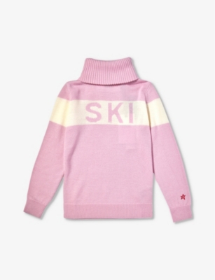 Perfect Moment Teen Girls Pink Merino Wool Sweater In Pale Pink