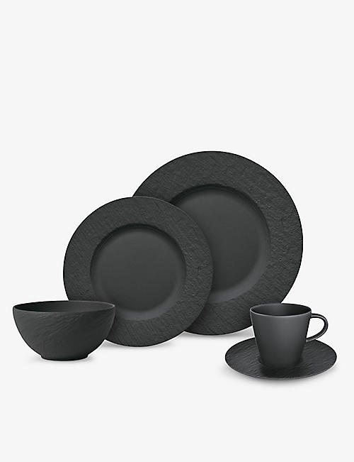 VILLEROY & BOCH: Manufacture Rock porcelain breakfast set of 20