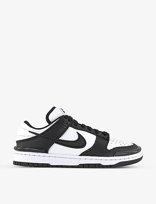 NIKE: Dunk Low Swoosh-motif leather low-top trainers