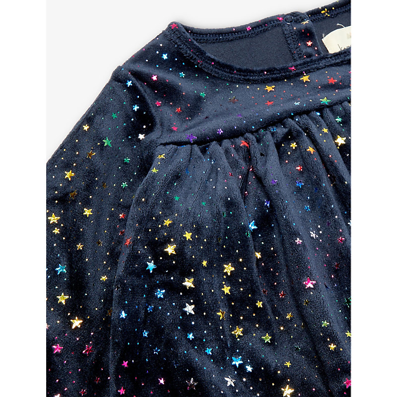 Shop Konges Slojd Jungle Glitter Star-pattern Stretch-recycled Polyester Dress 3-18 Months In Etoile Multi Sparkle