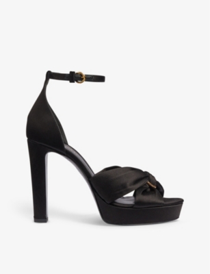 LK BENNETT: Aysha open-toe satin heeled sandals