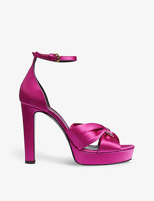 LK BENNETT: Aysha open-toe satin heeled sandals