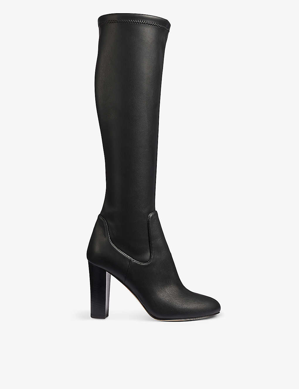 Lk Bennett Womens Bla-black Marlowe Knee-high Faux-leather Heeled Boots