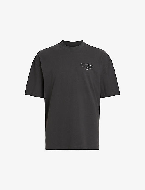 ALLSAINTS: Redact graphic-print relaxed-fit organic-cotton T-shirt