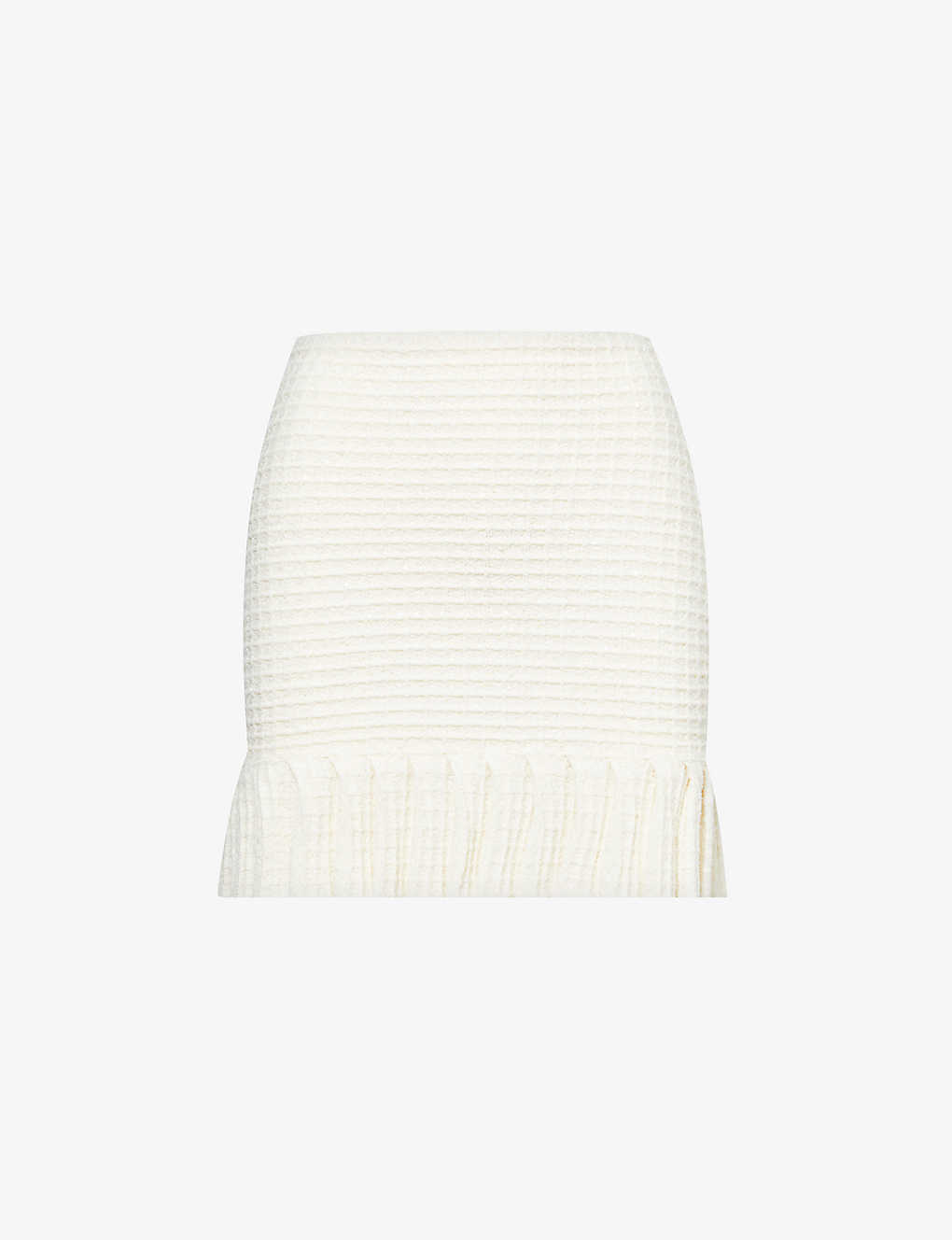 Self-portrait Knit Skirt In Cream