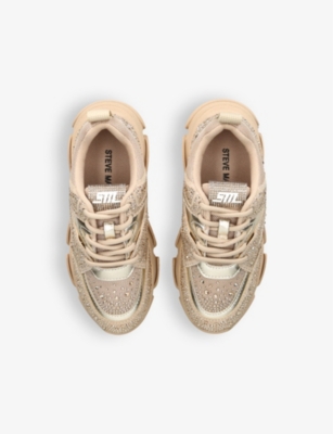 STEVE MADDEN: Privy embellished fabric trainers 7-9 years