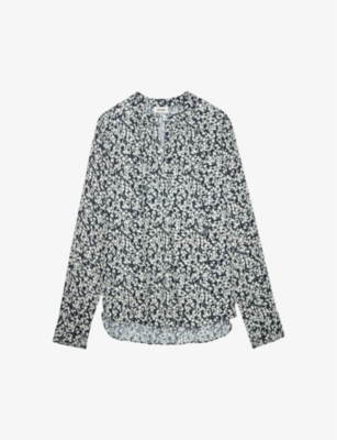 ZADIG & VOLTAIRE ZADIG&VOLTAIRE WOMENS VANILLE TINK FLORAL-PRINT WOVEN BLOUSE