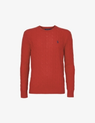 Polo Ralph Lauren Mens Logo-embroidered Wool And Cashmere-blend Jumper