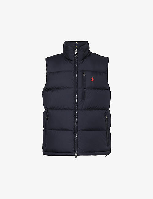 POLO RALPH LAUREN: Logo-embroidered padded recycled-polyester and recycled-down gilet