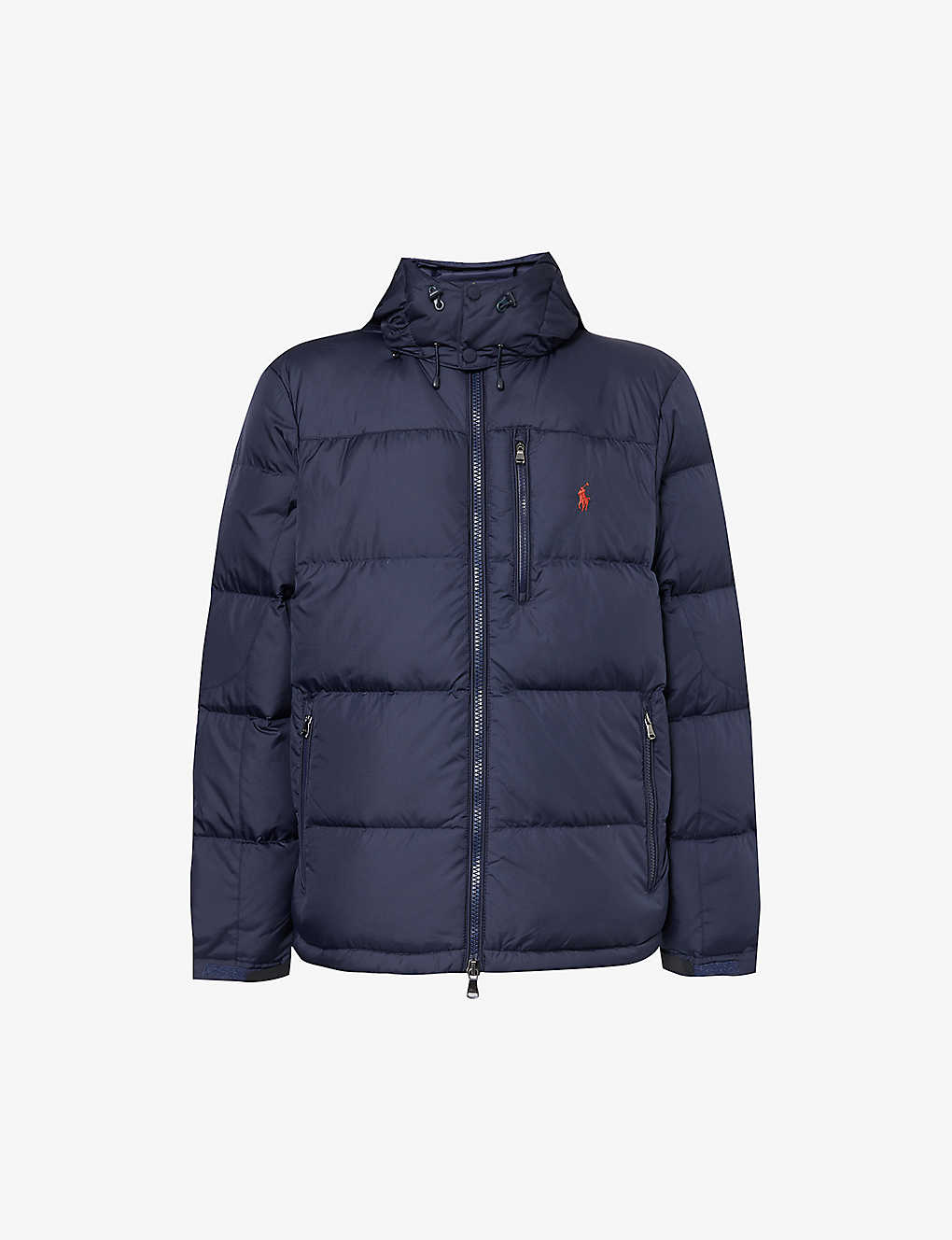 Shop Polo Ralph Lauren Logo-embroidered Padded Recycled-polyester And Recycled-down Jacket In Collection Navy