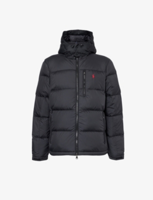 Shop Polo Ralph Lauren Logo-embroidered Padded Recycled-polyester And Recycled-down Jacket In Black