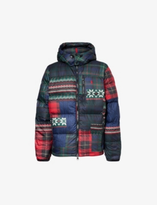 Polo patchwork down clearance jacket